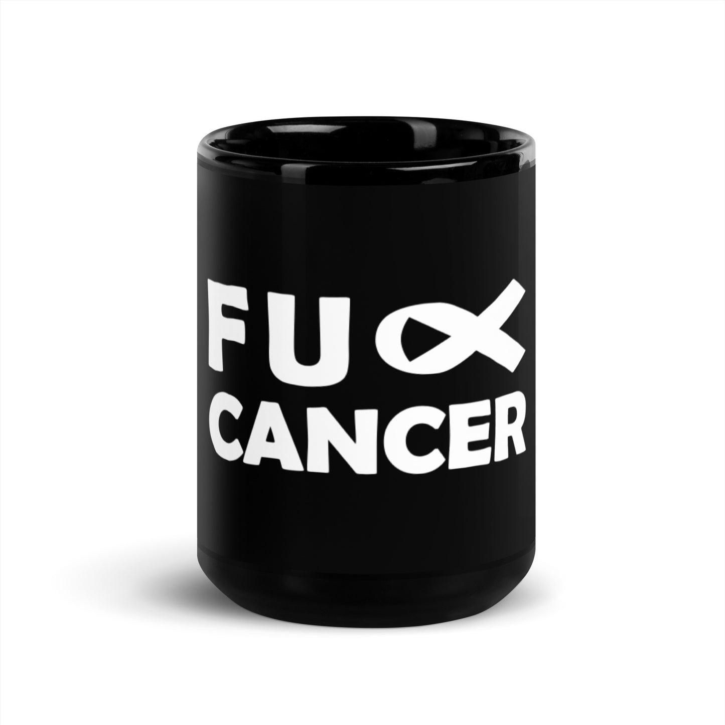 FU Cancer Black Glossy Mug