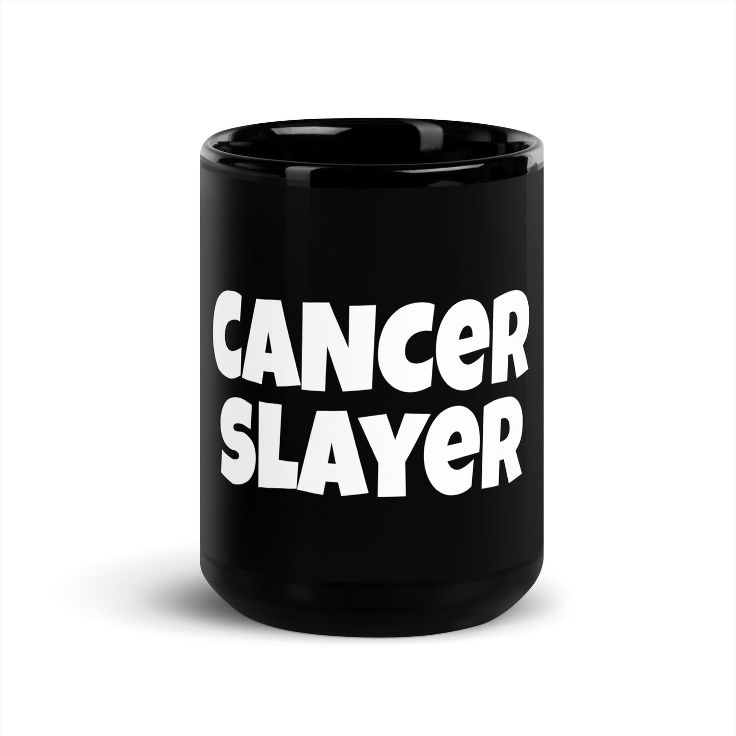 Cancer Slayer Black Glossy Mug