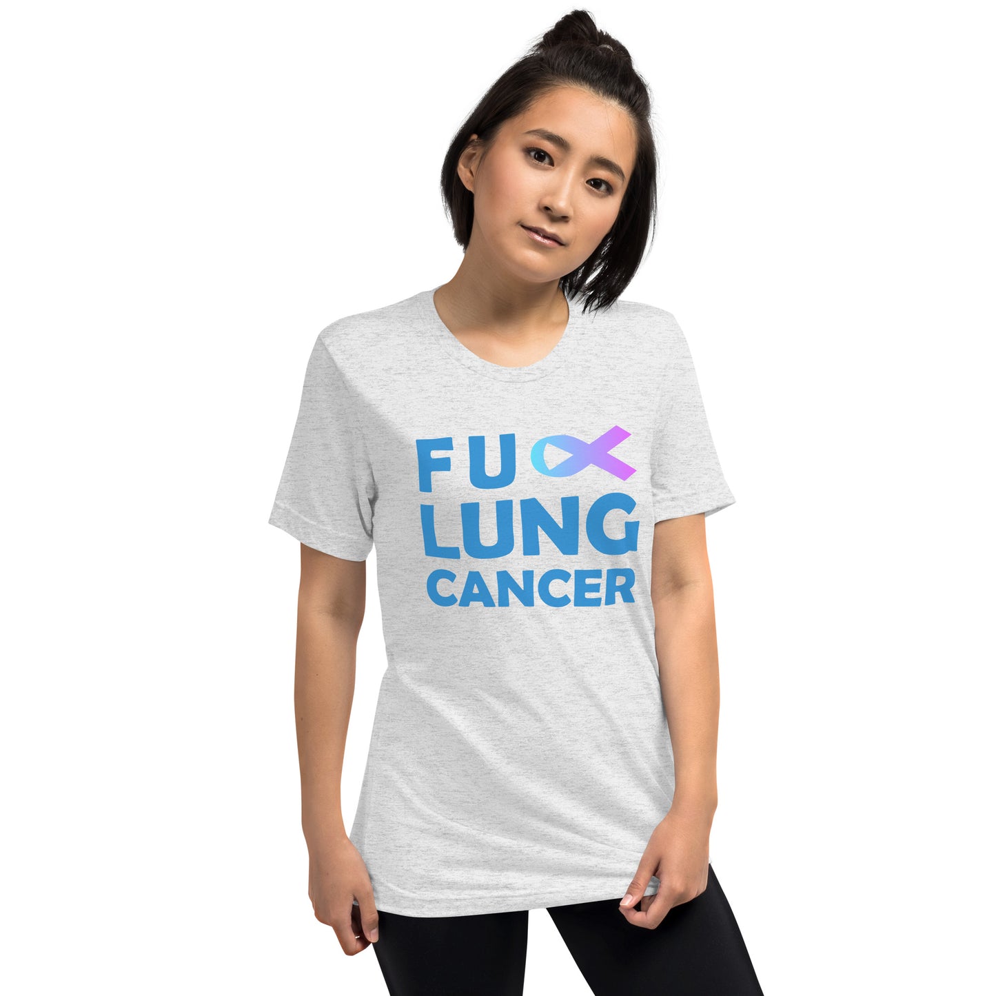FU Lung Cancer Premium Tri-Blend Unisex Short Sleeve T-shirt