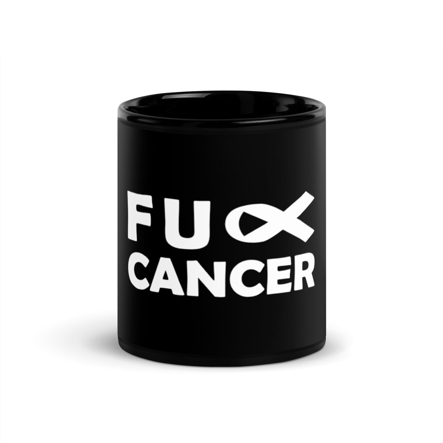 FU Cancer Black Glossy Mug
