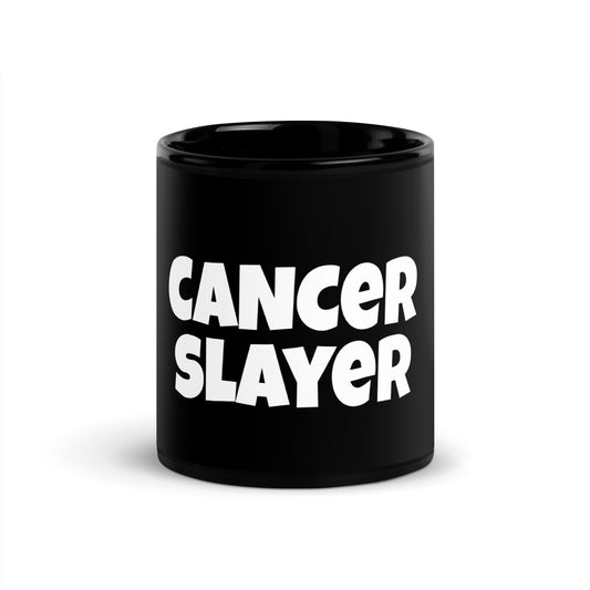 Cancer Slayer Black Glossy Mug