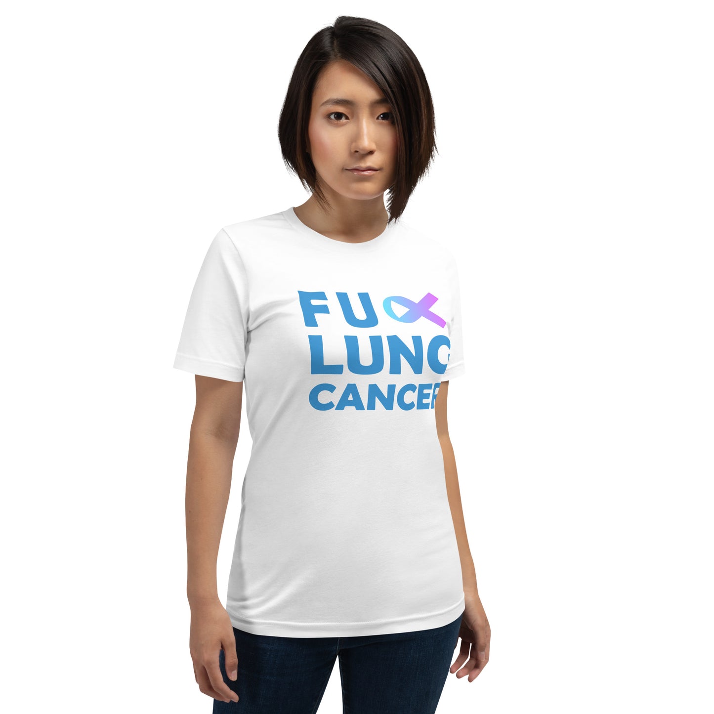 FU Lung Cancer Unisex Short Sleeve T-shirt