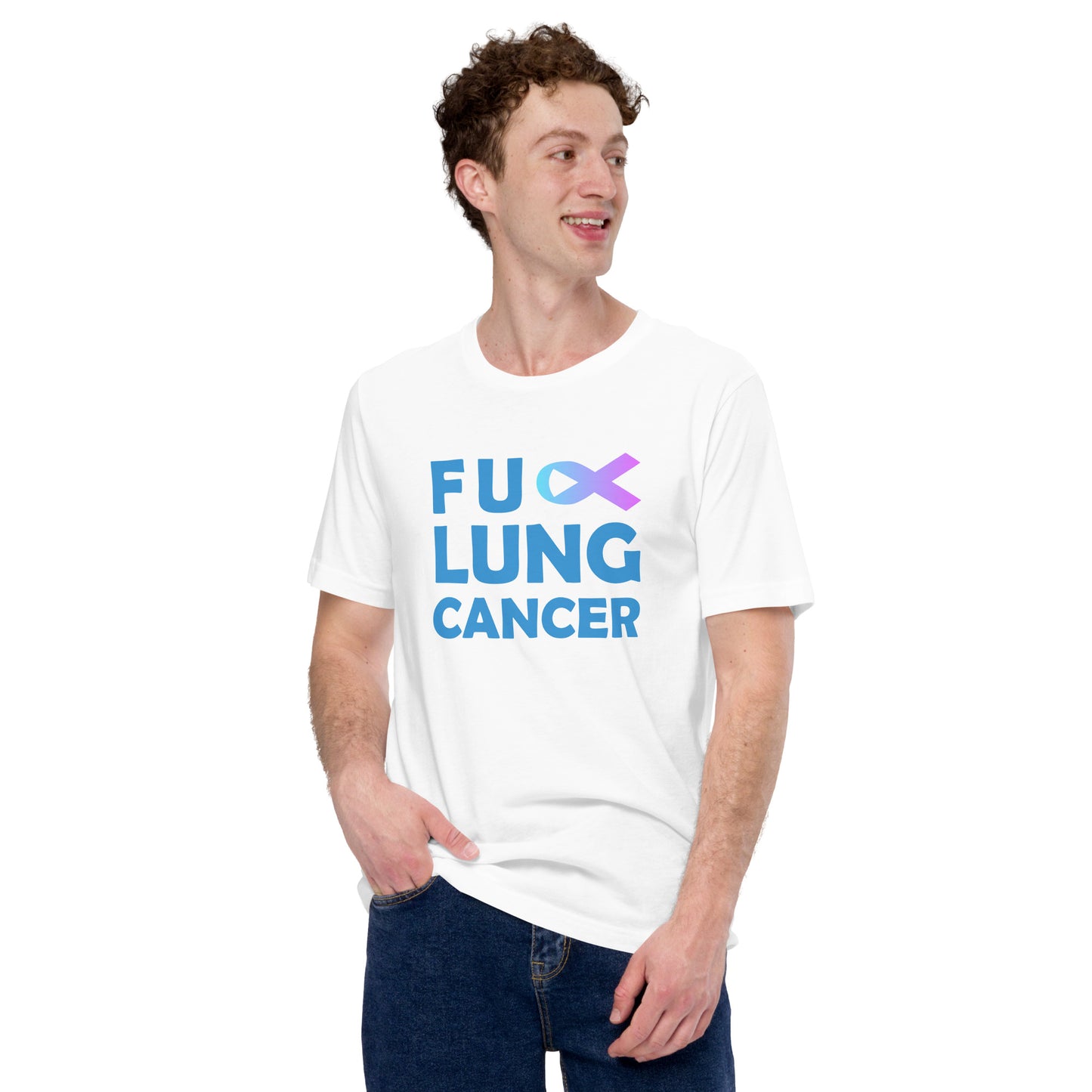 FU Lung Cancer Unisex Short Sleeve T-shirt