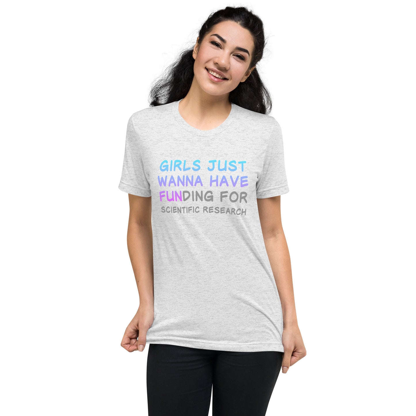 Girls Just Wanna Have FUNding Premium Unisex Tri-Blend Short Sleeve T-shirt