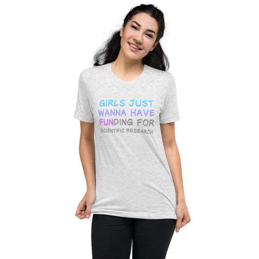 Girls Just Wanna Have FUNding Premium Unisex Tri-Blend Short Sleeve T-shirt