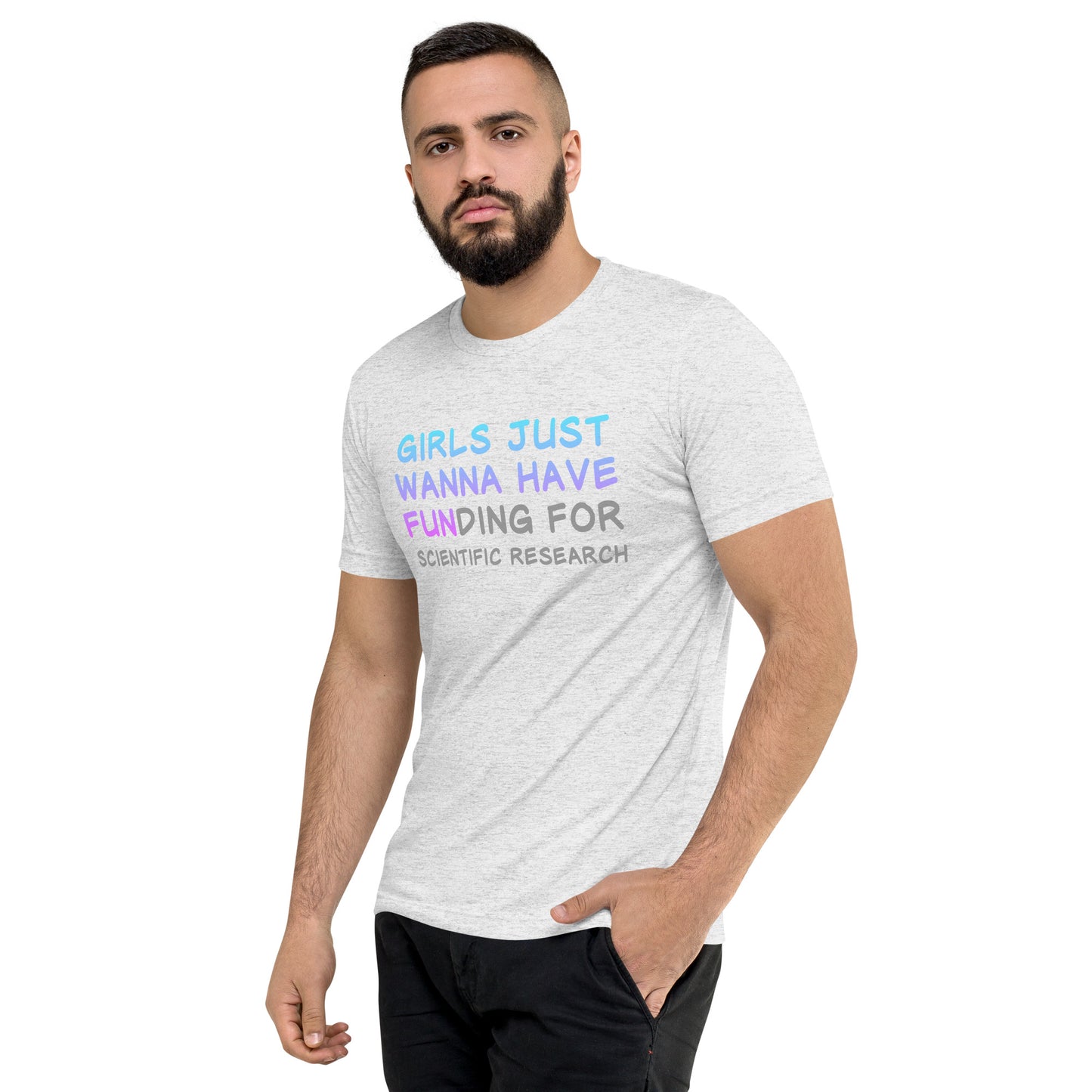Girls Just Wanna Have FUNding Premium Unisex Tri-Blend Short Sleeve T-shirt