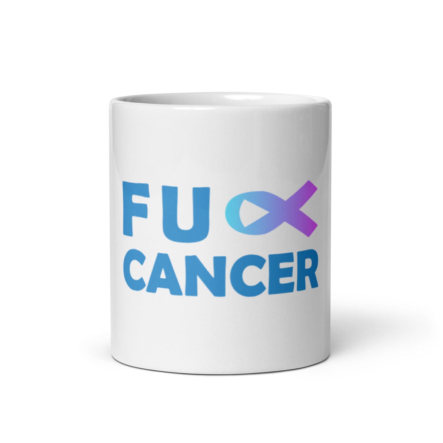 FU Cancer White Glossy Mug