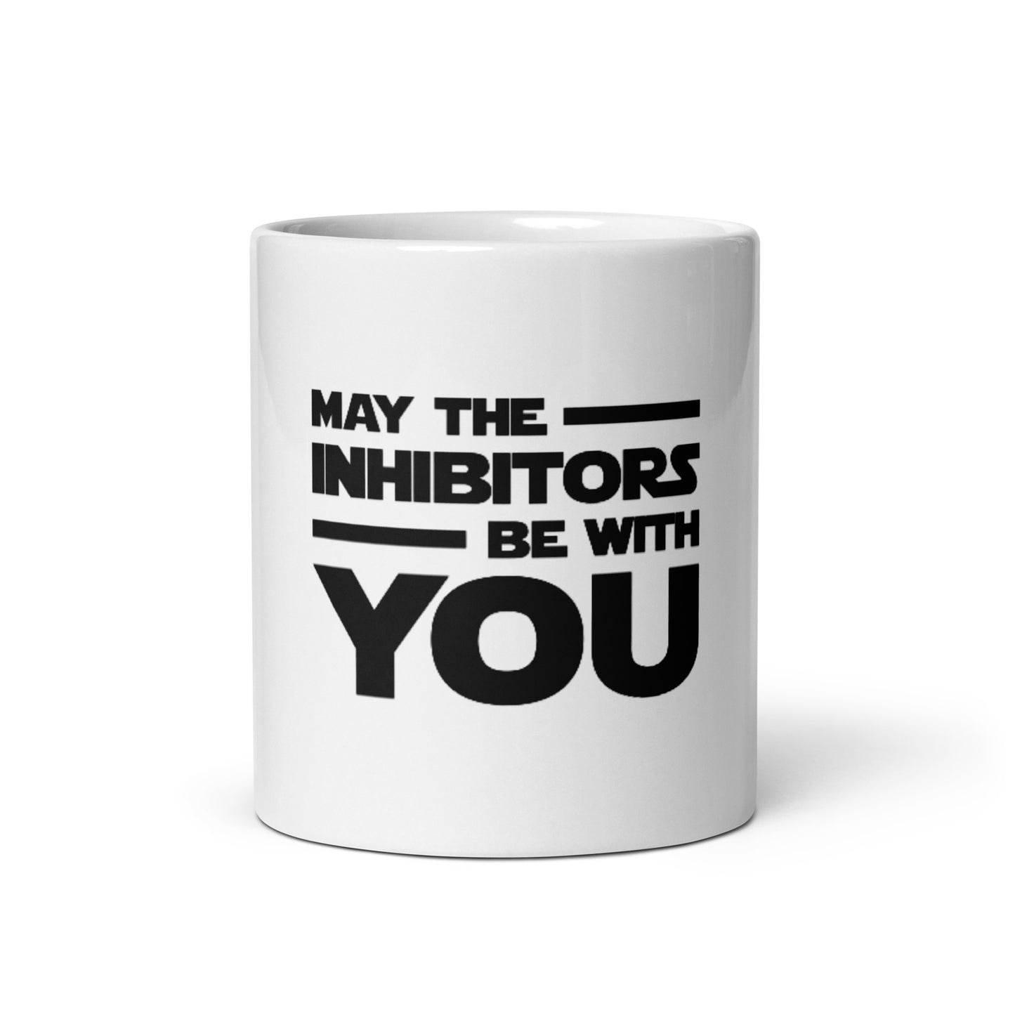 May The Inhibitors Be With You White Glossy Mug