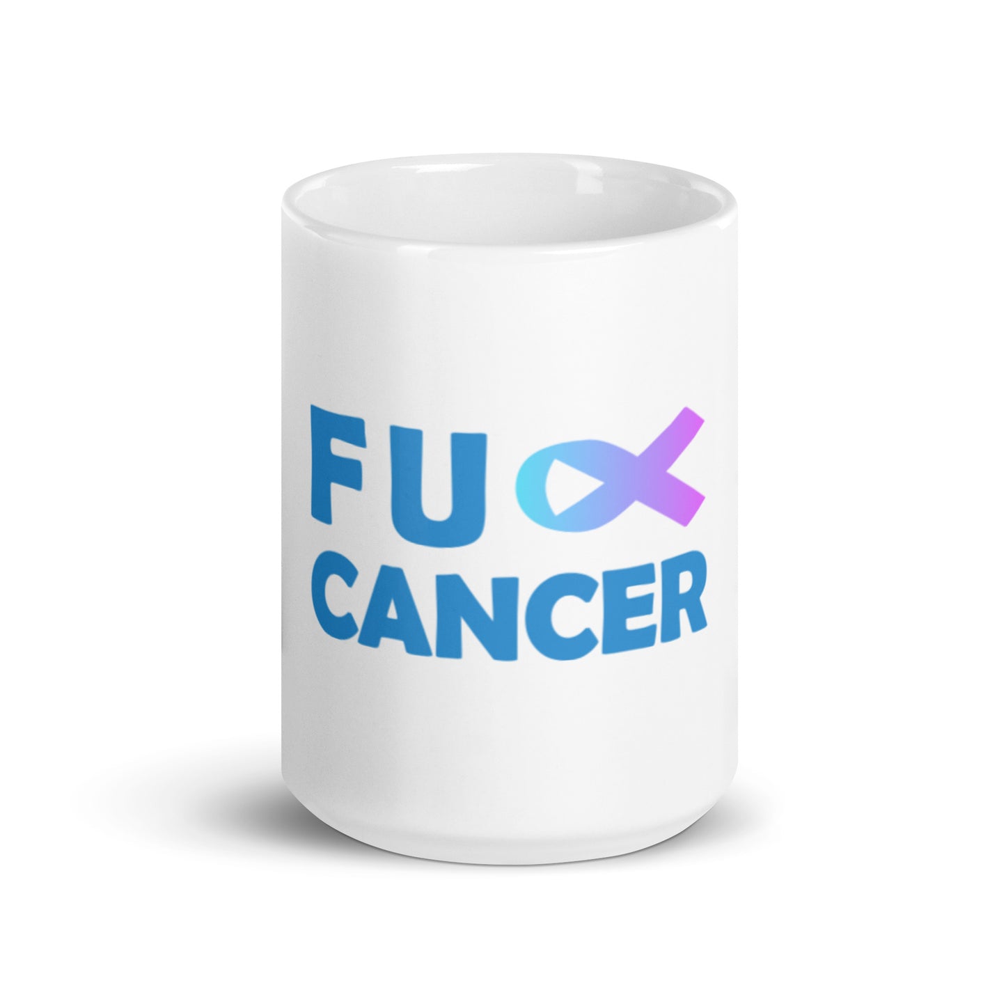 FU Cancer White Glossy Mug